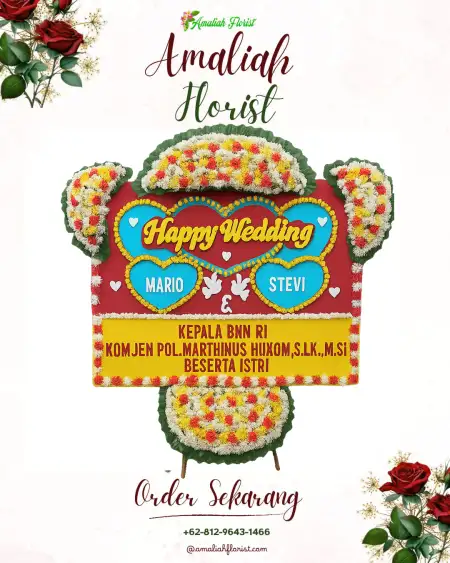 Papan Bunga Pernikahan Parenggan